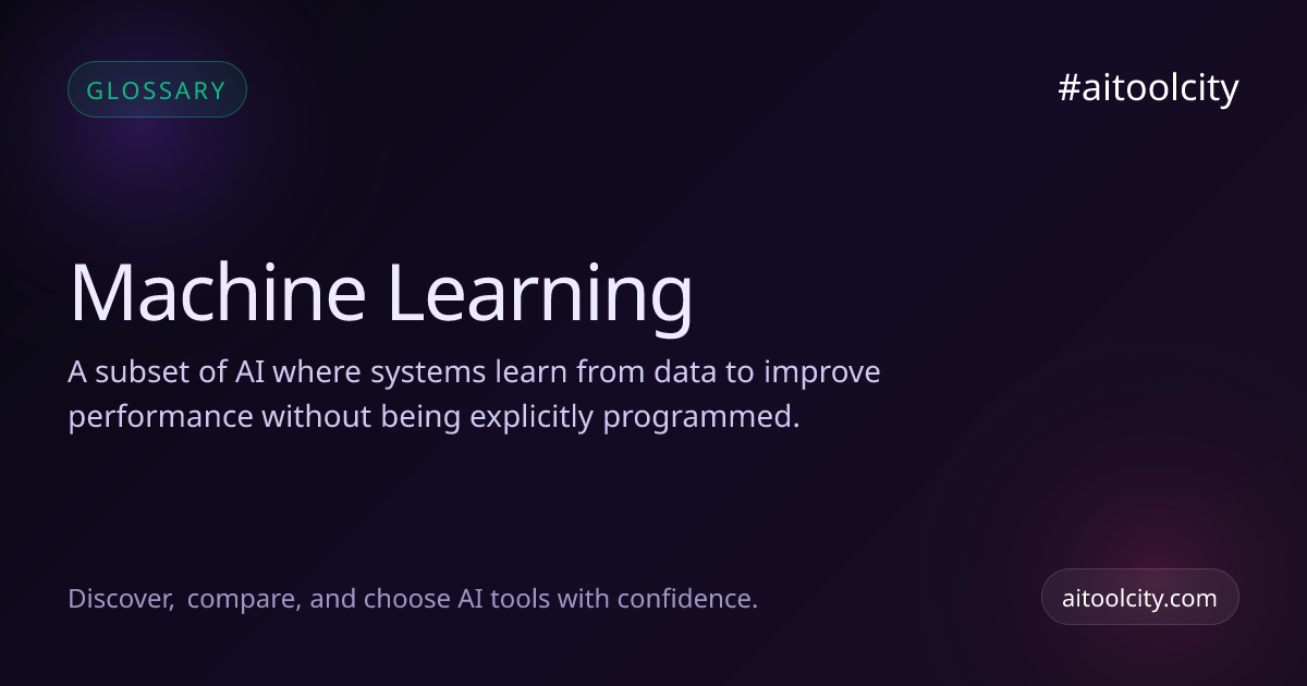 Machine Learning — AI Glossary | aitoolcity