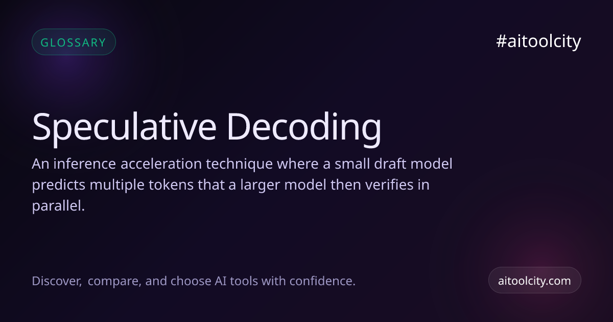 Speculative Decoding — AI Glossary | aitoolcity