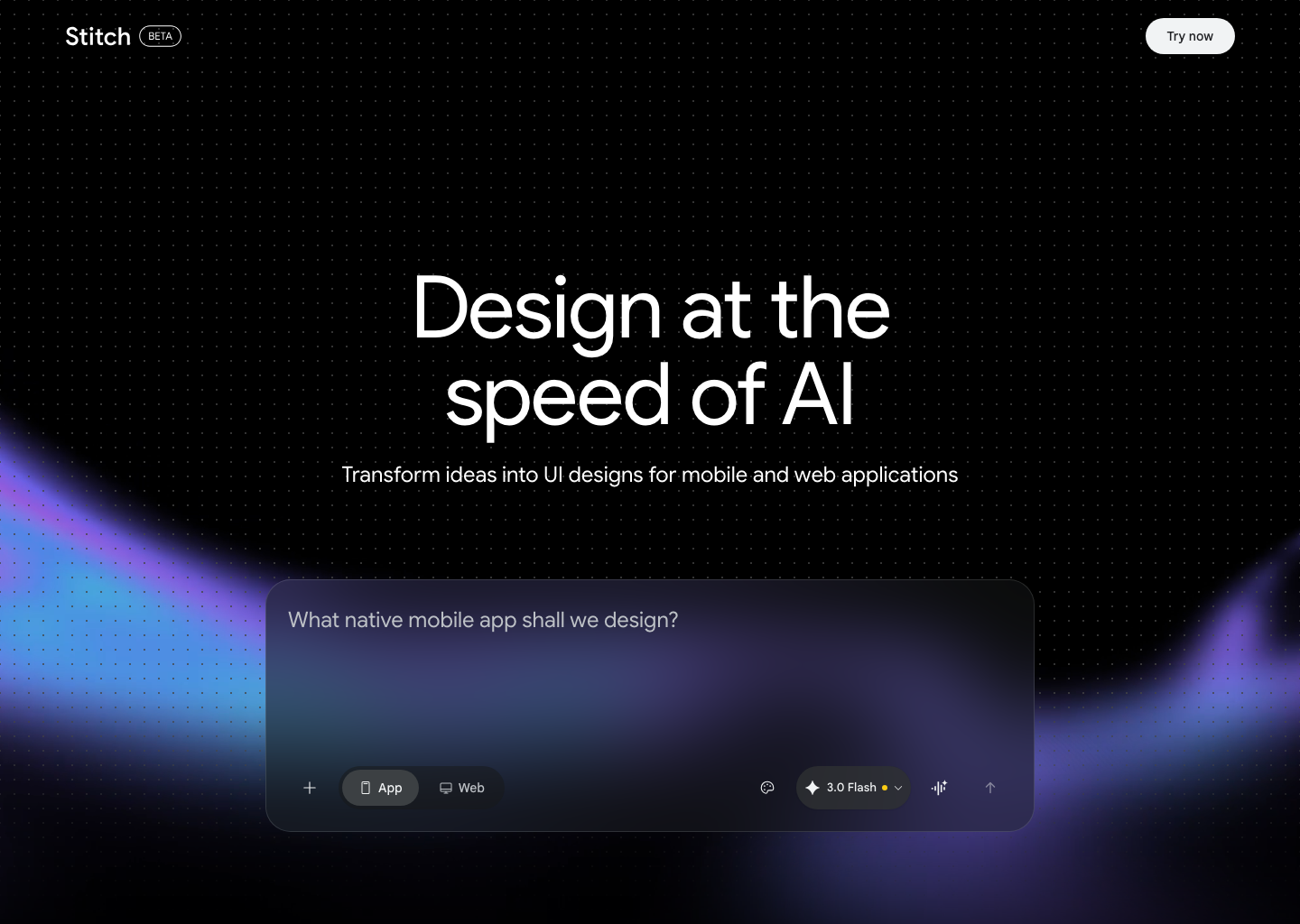 Google Stitch preview